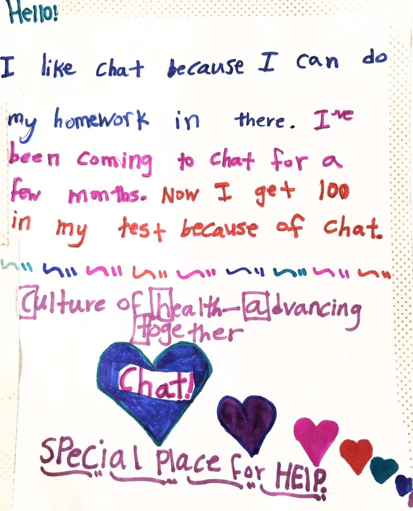 CHAT student letter 1